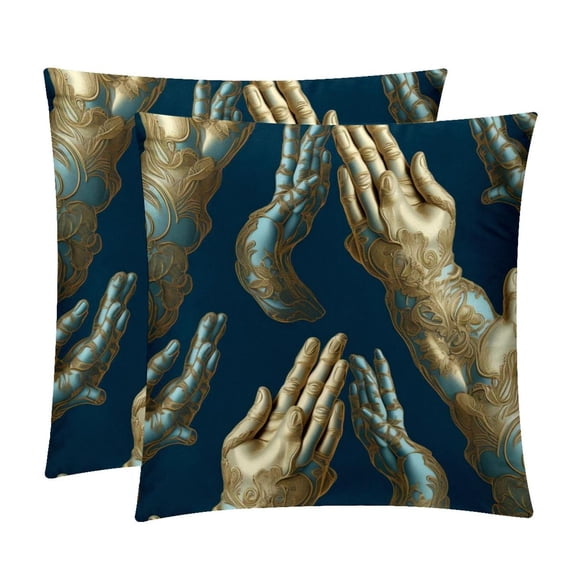 Pray Chair Pillow Covers Set of 2 Throw Pillow Decorative Pillows Velvet with Unique Patterns for Various Occasions - Available in 16x16, 18x18, and 20x20 Inches