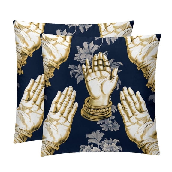 Pray Chair Pillow Covers Set of 2 Throw Pillow Decorative Pillows Velvet with Unique Patterns for Various Occasions - Available in 16x16, 18x18, and 20x20 Inches