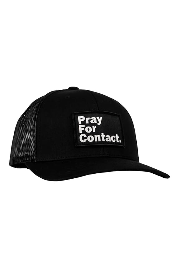 Pray For Contact Patch Snapback Hat Black / Black