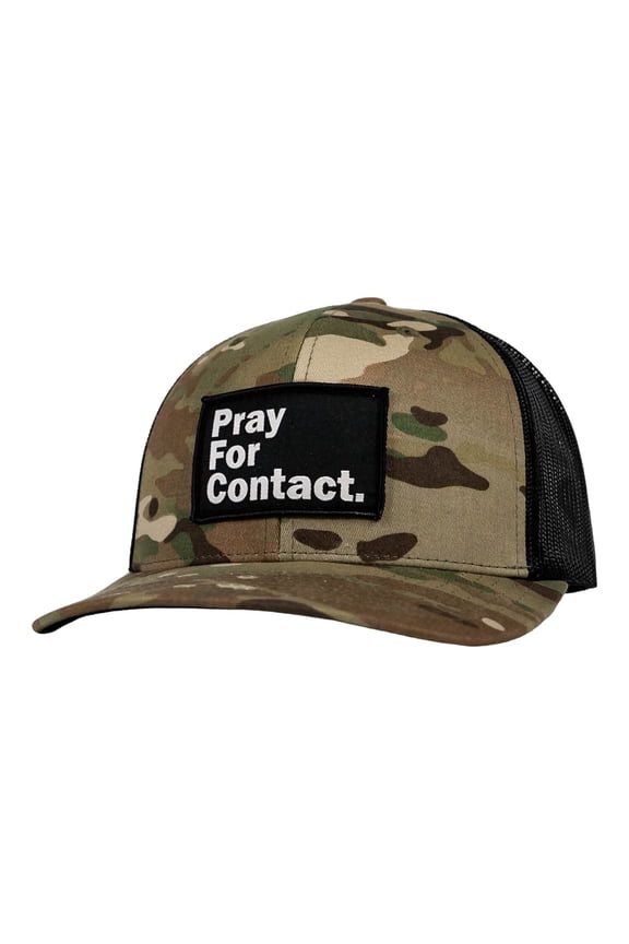 Pray For Contact Patch Snapback Hat Multicam / Black