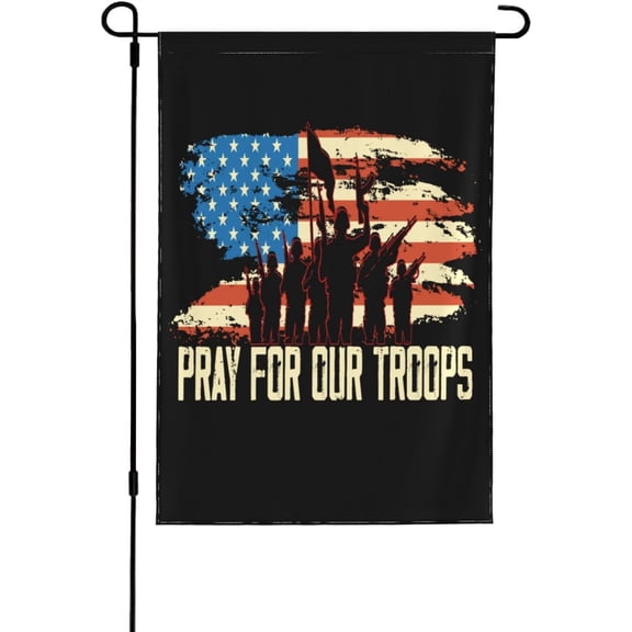 Pray For Our Troops flag Support Veteran Garden Flags 12 * 18 In Double Side Banner No Flagpole