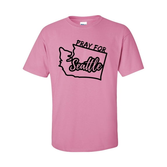 Pray For Seattle Unisex Adult Short Sleeve T-shirt-Azalea-xl