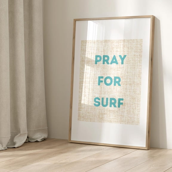 Pray For Surf Coastal Beach Poster Unframed Paper Print
