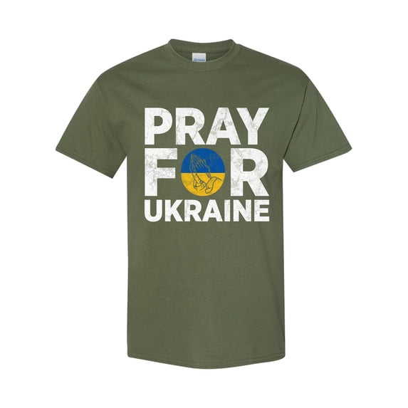 Pray For Ukraine Ukrainian Pride DT Adult T-Shirt Tee