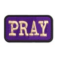 thumbnail image 1 of Pray Fun Text Applique Multi-Color Embroidered Iron-On Patch - 3 Inch Medium, 1 of 5