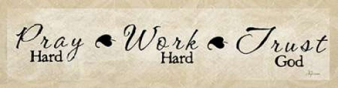 Pray Hard Canvas Art - Jennifer Pugh (8 x 24)