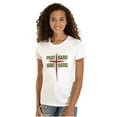thumbnail image 1 of Pray Hard Hunt Deer Christian Hunter Womens Slim Fit Graphic Tee Brisco Brands X, 1 of 5