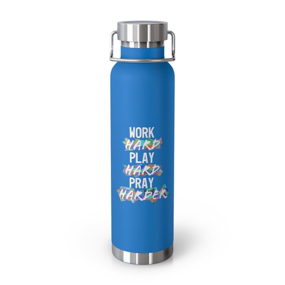 "Pray Harder" 22 oz Double Wall Vacuum Insulated Water Bottle