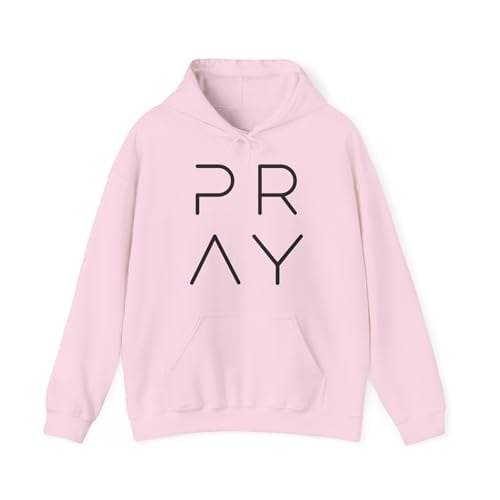 Pray Hoodie – Minimalist Christian Hooded Sweatshirt Men Women – Jesus Faith Hoodie