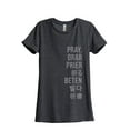 thumbnail image 1 of Pray Languages Women's Fashion Relaxed T-Shirt Tee Charcoal Grey 2X-Large, 1 of 3