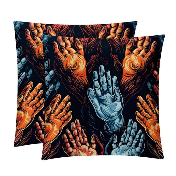 Pray Luxurious Velvet Pillows Covers Set of 2 for Throw Pillow or Bed Pillow, Unique Patterns, 16x16 18x18 20x20 Inches,for Various Occasions