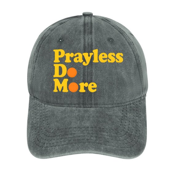 Pray More Gray Baseball Cap for Men Women, Adjustable Snapback Hats Cotton Hat