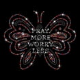 thumbnail image 1 of Pray More Worry Less Butterfly Iron-on Clear Rhinestone and Rhinestud Transfer by JCS Rhinestones, 1 of 2