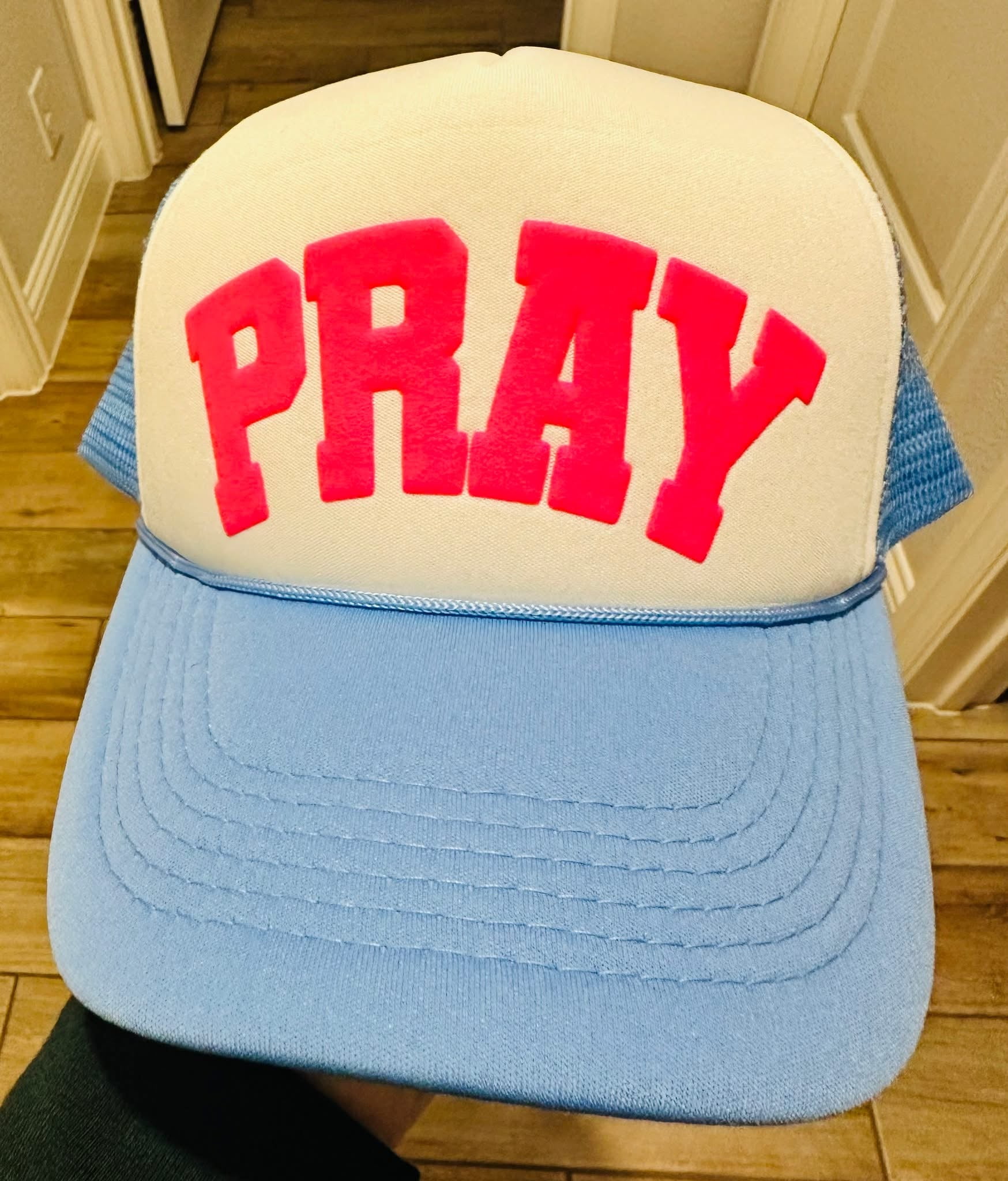 Might Be Water DTF Printed Neon Pink Trucker Hat