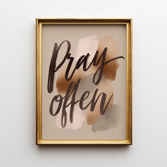 Pray Often Christian Wall Art Script Typography Poster 12x18 UNFRAMED