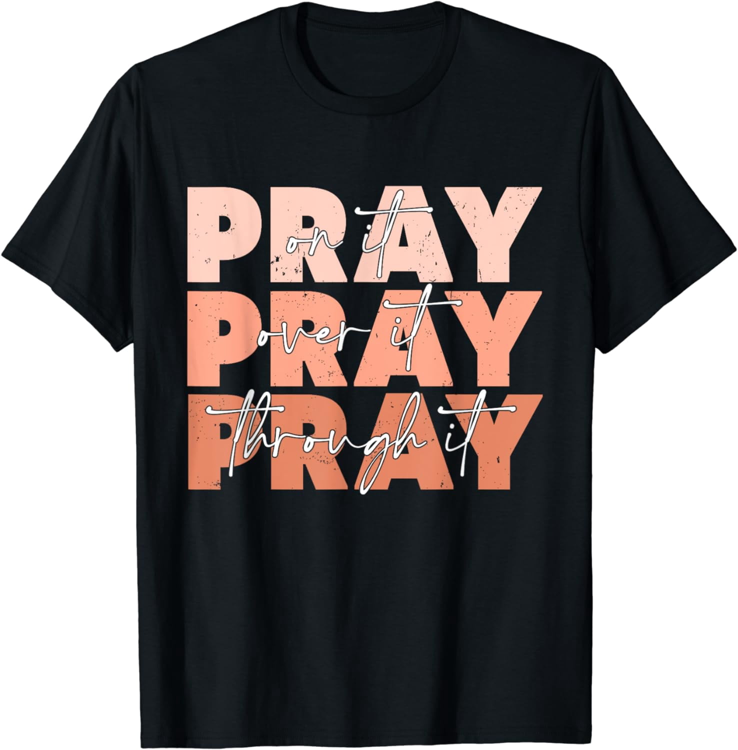 T-shirt Pray On It - Motif Chrétien - 100% Coton - Neuf Avec étiquettes - Fait Main USA
