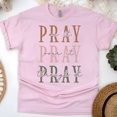 thumbnail image 1 of Pray On It Pray Over It Pray Through It Christian T-Shirt Unisex, Light Pink, Size M, 1 of 6