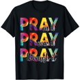 thumbnail image 1 of Pray On It Pray Over It Pray Through It Leopard Christian T-Shirt Black Small, 1 of 4
