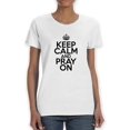thumbnail image 1 of Pray On  Women White T-Shirt, Female x-Large, 1 of 4