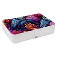 thumbnail image 1 of Pray PU Leather Earring Holder Jewelry Organizer with Removable Compartment and Necklace Holder, Portable, 1 of 6