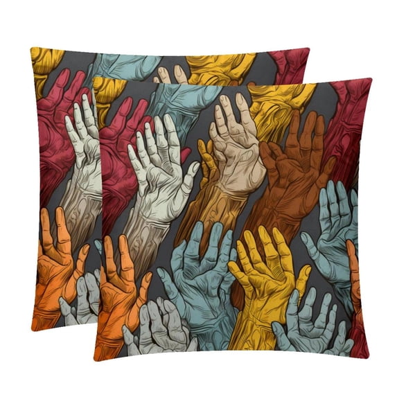 Pray Pillow Covers Inserts Set with Unique Patterns - 16x16, 18x18, 20x20 Inches - 2 Pack Decorative Throw Pillow Covers for Home Decor and More