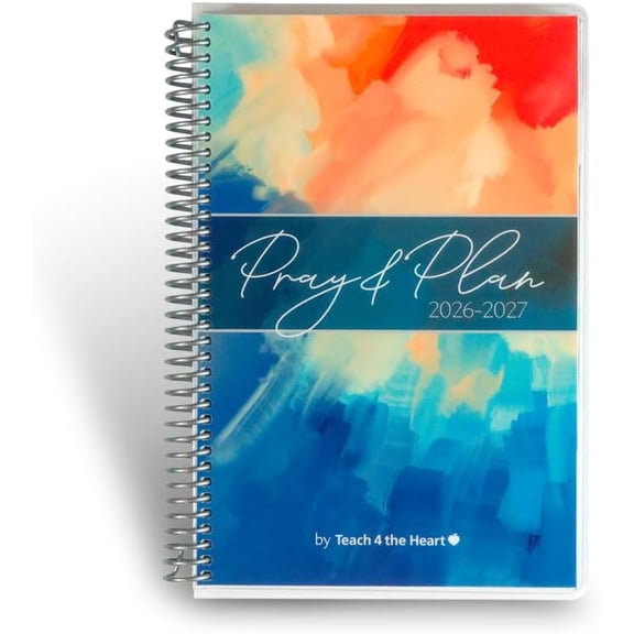 Pray & Plan Christian Teacher Planner | 2026-27 Mini Version | Daily Weekly Monthly Organizer | 6" x 9"
