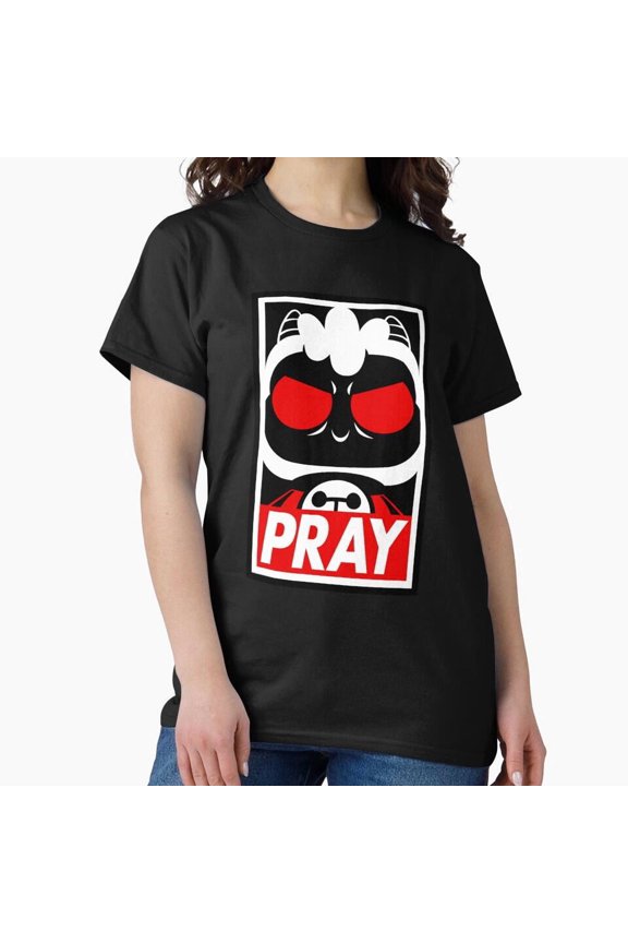 Pray Version 2 Gothic Religious Aesthetic Graphic H48827 Unisex T-Shirt, Up to 5XL Available