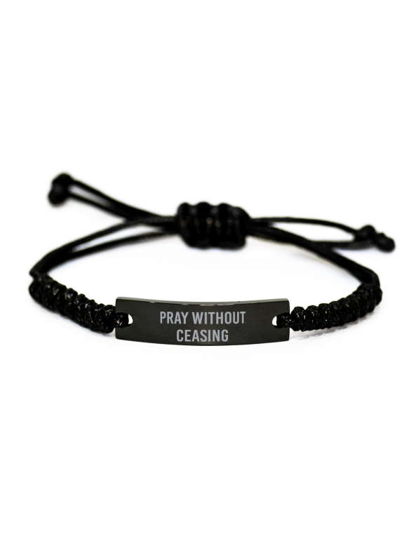 Pray Without Ceasing Bracelet Baptism Communion Gifts For Him Her Men Women Stainless Steel Bracelet