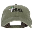 thumbnail image 1 of Pray for Our Troops Embroidered Washed Cap - Olive OSFM, 1 of 5