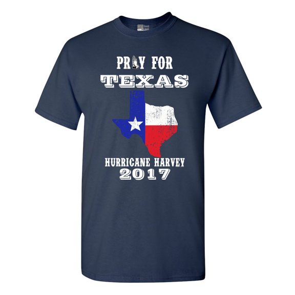 Pray for Texas Map Hurricane Harvey Survivor 2017 DT Adult T-Shirt Tee
