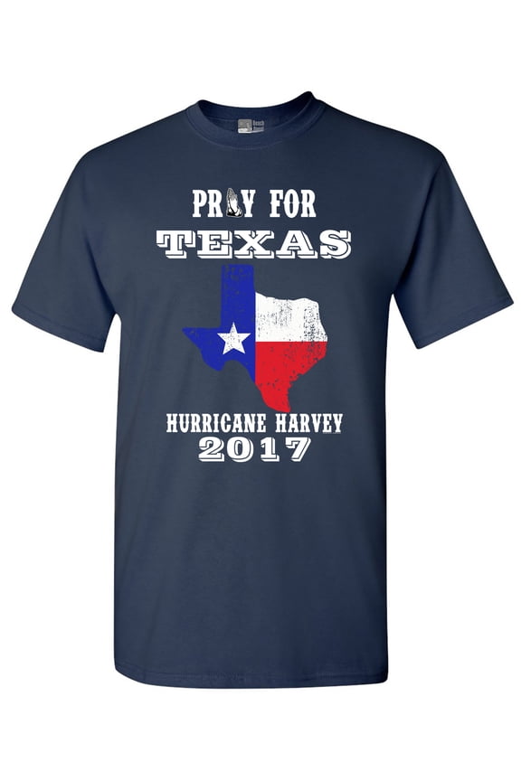 Pray for Texas Map Hurricane Harvey Survivor 2017 DT Adult T-Shirt Tee