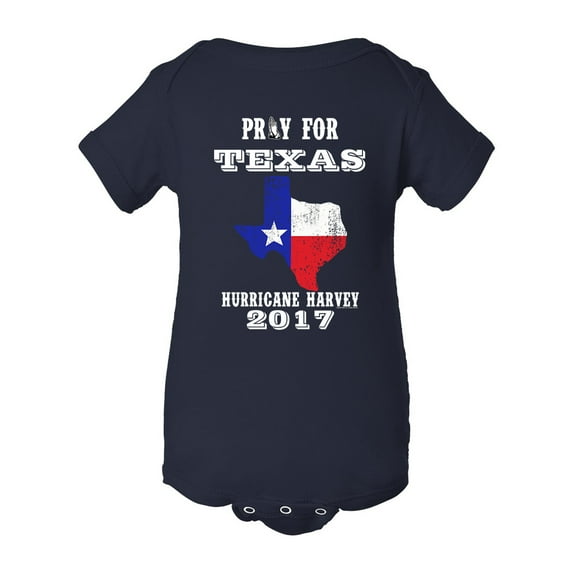 Pray for Texas Map Hurricane Harvey Survivor 2017 DT Infant Baby Rib Bodysuit
