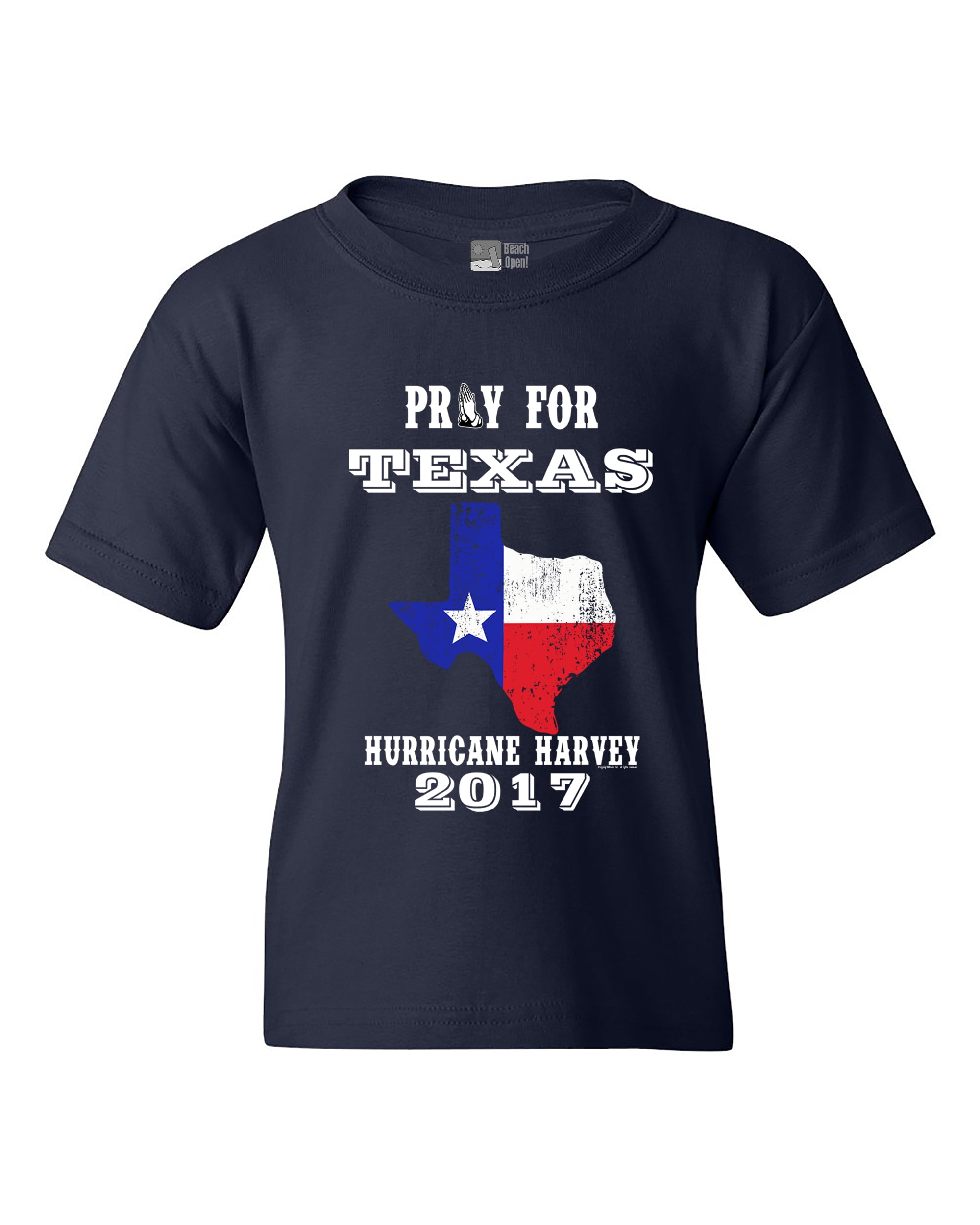 Pray for Texas Map Hurricane Harvey Survivor 2017 DT Youth Kids T-Shirt Tee  