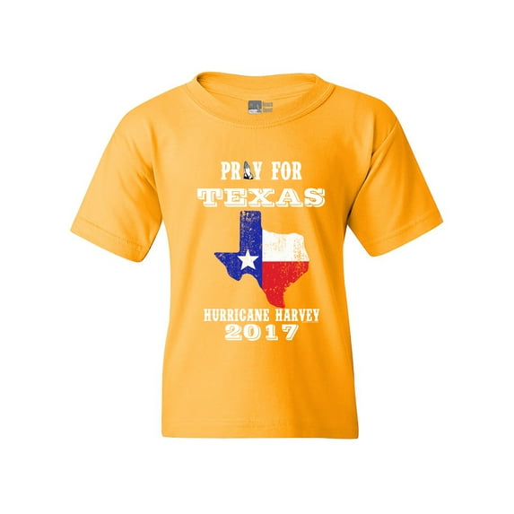 Pray for Texas Map Hurricane Harvey Survivor 2017 DT Youth Kids T-Shirt Tee