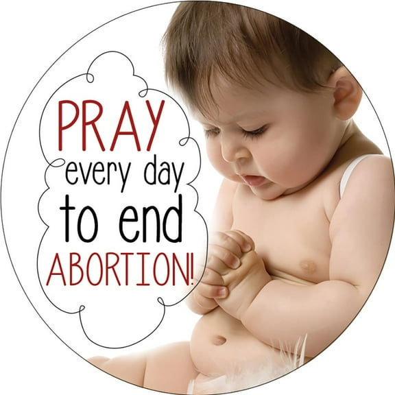 Pray to End Abortion, Round Pro-Life Magnet (Pack of 50)