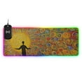 thumbnail image 1 of Prayer Abstract Painting Wireless Charging RGB Gaming Mouse Pad Large Keyboard Mat Rubber Base 13 Light Modes, 1 of 6