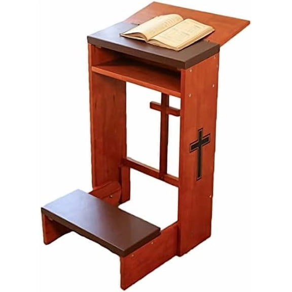Prayer Bench Stool, Prayer Table Chair Padded Kneeler Shelf Folding Wooden Church Padded$$Furniture
