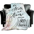 thumbnail image 1 of Prayer Blanket Gifts Be Still and Know That I Am God Blankets Lightweight Travel Healing Religious Blanket Cozy Plush Keep Warm for Women 40"x30", 1 of 6
