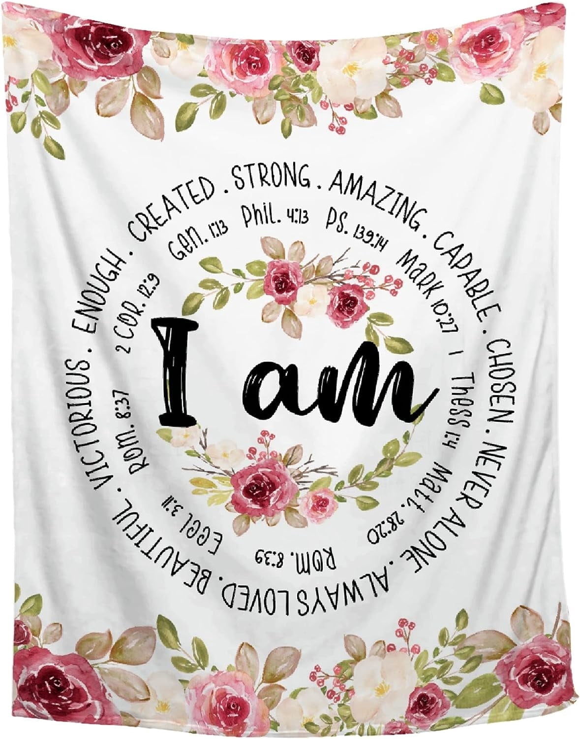 Prayer Blanket with Scripture Bible Verse - Religious Gift for Women Men - Christian Spiritual Healing Blanket Home Decor for Couch Bed Home - 60"x80" Inspirational Thoughts Gifts Blanket