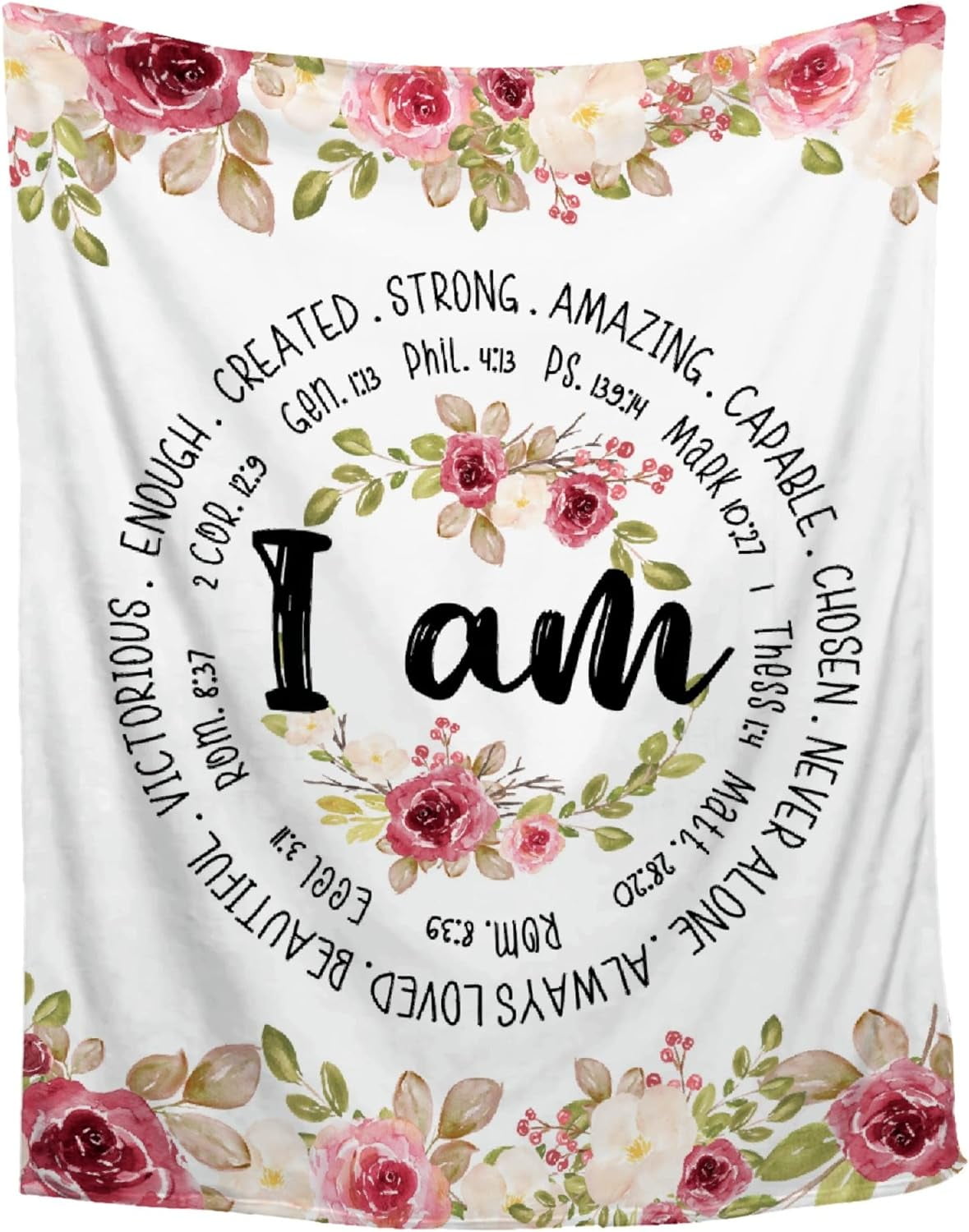 Prayer Blanket with Scripture Bible Verse - Religious Gift for Women Men - Christian Spiritual Healing Blanket Home Decor for Couch Bed Home - 60"x80" Inspirational Thoughts Gifts Blanket