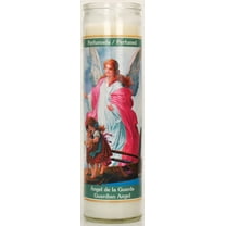 Prayer Candle Guardian Angel Vanilla White Wax, 8 Inch