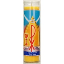 Prayer Candle Holy Spirit Yellow Wax, 8 Inch