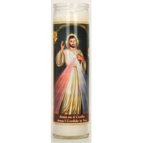 Prayer Candle Jesus En Ti Confio White Wax, 8 Inch
