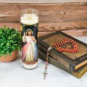 Prayer Candle Jesus En Ti Confio White