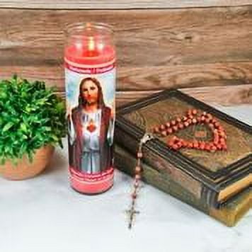 Prayer Candle Sacred Heart Strawberry