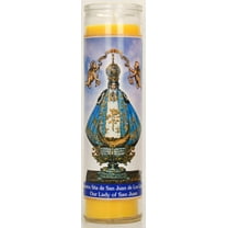 Prayer Candle St Juan De Los Lagos Yellow Wax, 8 Inch