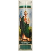 Saint Jude Green Wax 8 inch Prayer Candle