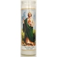Prayer Candle St Jude White Wax, 8 Inch