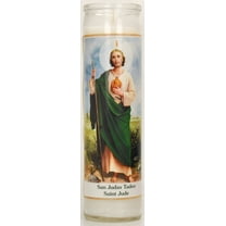 St Jude Prayer Candle White Wax 8 inch
