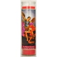 Prayer Candle St Michael Red Wax, 8 Inch